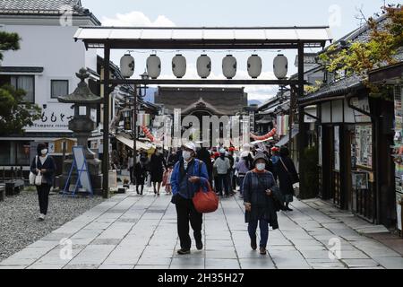 nagano, giappone, 2021-20-10, tempio zenkoji a Nagano, Giappone. Foto Stock