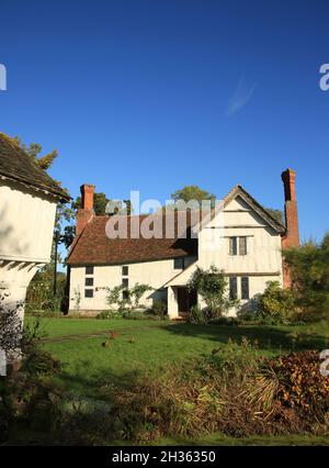 Lower Brockhampton Manor House, Bringsty, Bromyard, Herefordshire, Regno Unito. Foto Stock