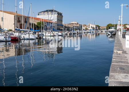 Il porto di Marseillan all'Étang de Thau, Francia Foto Stock