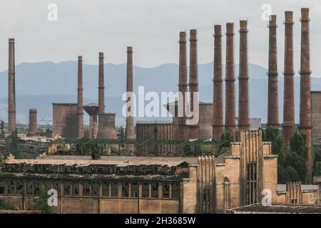 Hunedoara, Romania, 6 Settembre 2009: Hunedoara fabbrica di acciaio. Foto Stock