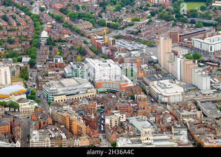 Immagine aerea di Nottingham City, Nottinghamshire Inghilterra UK Foto Stock