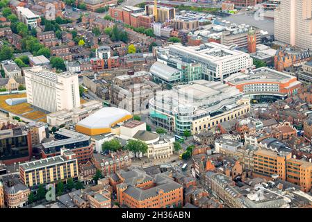 Immagine aerea di Nottingham City, Nottinghamshire Inghilterra UK Foto Stock