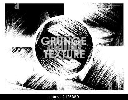 set di texture grunge di gesso con numero diverso di punti su sfondo trasparente. Trama del vecchio sfondo del poster. Vettore Illustrazione Vettoriale