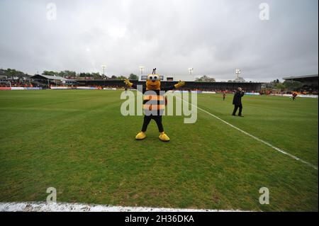 Barnet 1 Rochdale 0, 08/05/2010. Stadio Underhill, campionato 2. L'ultima partita della stagione a Underhill. Il Bees deve battere Rochdale per rimanere in su. Foto Stock