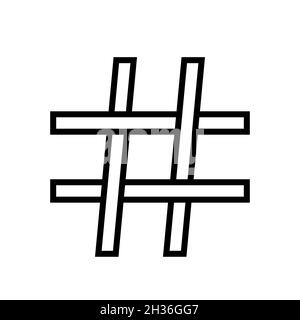 Icona hashtag, logo tag simbolo immagine a stock Illustrazione Vettoriale