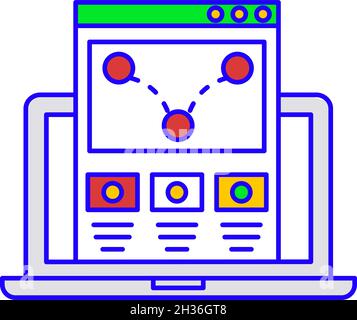 Bounce tasso di marketing vettoriale icona su Internet Illustrazione Vettoriale