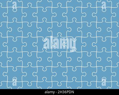 Modello senza giunture della griglia completa dei pezzi del puzzle Illustrazione Vettoriale