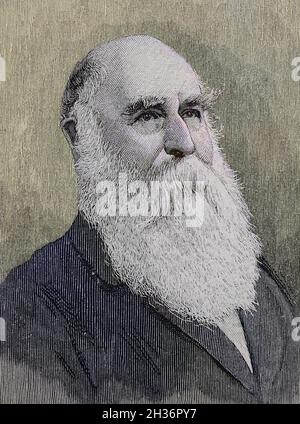 Heinrich Adolf von Bardeleben, 1 marzo 1819 – 24 settembre 1895, è stato un chirurgo tedesco, nato a Francoforte sul meno, 1. Maerz 1819 - 24. Settembre 1895, guerra ein deutscher Chirurg, geboren a Francoforte Oder, Historisch, storico, digitale riproduzione migliorata di un originale del 19 ° secolo / digitale Reproduktion einer Originalvorlage aus dem 19. Jahrhundert, Koloriert, Kolorierung, koloriert, handkoloriert, Colore a mano, colore a mano, colore Foto Stock