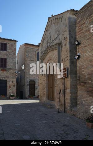 Chiesa di San Giovanni, Torre di Palme, Marche, Italia, Europa Foto Stock