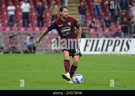 Stefan Strandberg della US Salernitana 1919 in azione durante la Serie A match tra US Salernitana 1919 ed Empoli FC allo Stadio Arechi di Salerno Foto Stock