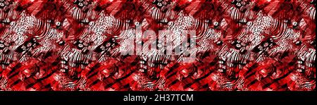 Disegni di stampa moda senza cuciture, disegni di caleidoscopio, stampe di moda tessile, disegni di stampa di tessuto, studio di pattern colorati, Leopardo, Zebra, Camoufla Foto Stock