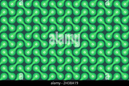 Pattern senza giunture della molecola di H2. Concetto di energia a idrogeno verde. Illustrazione Vettoriale
