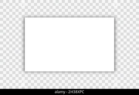 Foglio bianco vettoriale su sfondo trasparente. Illustrazione vettoriale Illustrazione Vettoriale