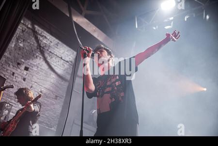 Fontaines DC alla O2 Academy di Bournemouth, Regno Unito. 26 Ottobre 2021.Credit: Charlie Raven/Alamy Live News Foto Stock