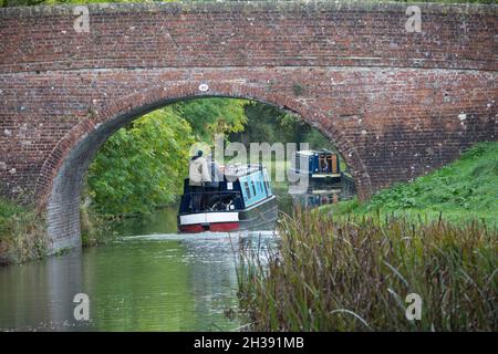 Ingresso al Kennet e al tunnel del canale Avon a Savernake con fogliame circostante Foto Stock