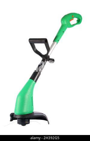 Tagliabasette per erbacce verdi e nere Foto Stock