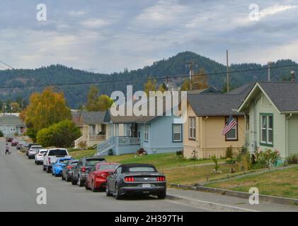 california del nord storica scotia azienda legname città in Humbolt County stati uniti d'america Foto Stock