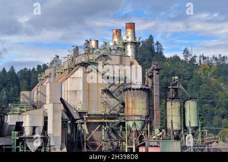 california del nord storica scotia azienda legname città in Humbolt County stati uniti d'america Foto Stock
