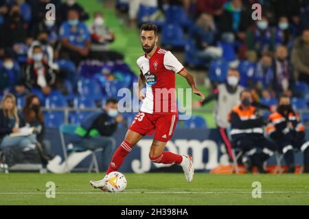 Getafe, Spagna. 25 ottobre 2021. Brais Mendez (Celta) Calcio : la Liga Santander in spagnolo si discosta tra Getafe CF 0-3 RC Celta de Vigo al Colosseo Alfonso Perez a Getafe, Spagna . Credit: Mutsu Kawamori/AFLO/Alamy Live News Foto Stock