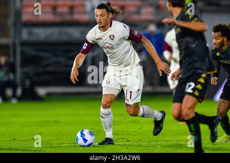 Venezia, Italia. 26 ottobre 2021. Milan Djuric (US Salernitana) durante Venezia FC vs US Salernitana, Campionato Italiano di calcio A partita a Venezia, Italia, Ottobre 26 2021 Credit: Agenzia indipendente di Foto/Alamy Live News Foto Stock