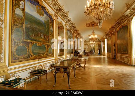 FRANCIA. OISE (60) CHATEAU DE CHANTILLY. LA RIAPERTURA DELLA SALA DELLE BATTAGLIE Foto Stock