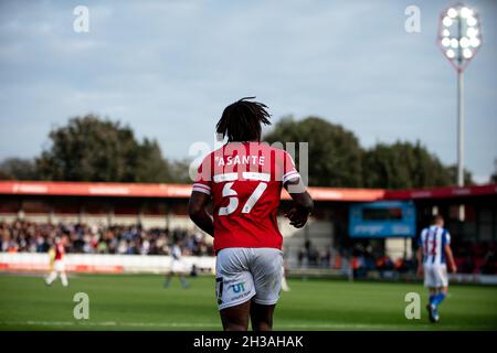 Salford City 2-0 Hartlepool United. Il Peninsula Stadium, Moor Lane, Salford. Foto Stock