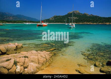 FRANCIA. CORSE DU SUD (2A) BONIFACIO. BAIA DI FAZZIO Foto Stock