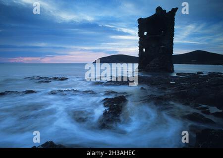 FRANCIA. CORSICA DEL NORD (2B) TORRE GENOVESE DI SANTA MARIA Foto Stock