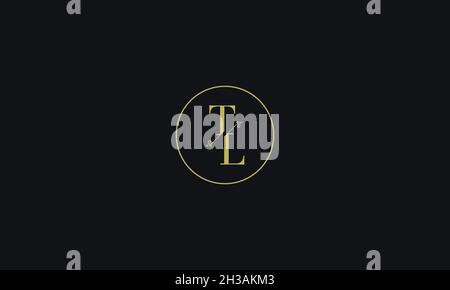 DESIGN DEL LOGO TL CON EFFETTO SPAZIO NEGATIVO PER L'USO CON ILLUSTRAZIONI Illustrazione Vettoriale