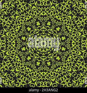 Motivo floreale senza cuciture. Stile etnico decorazione ornamentale colorata per scopi diversi. Illustrazione Vettoriale