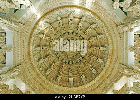 01 02 2009 architettura BAPS Swaminarayan Tempio Bhavnagar-distretto Bhavnagar-Gujarat India Foto Stock