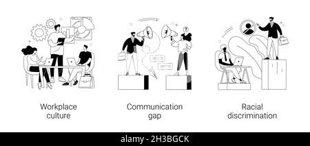 Illustrazioni vettoriali di concetto astratto della cultura aziendale. Illustrazione Vettoriale