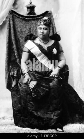 Lili uokalani. Regina Liliuokalani delle Hawaii (1838-1917), l'ultimo monarca del regno. Foto Stock