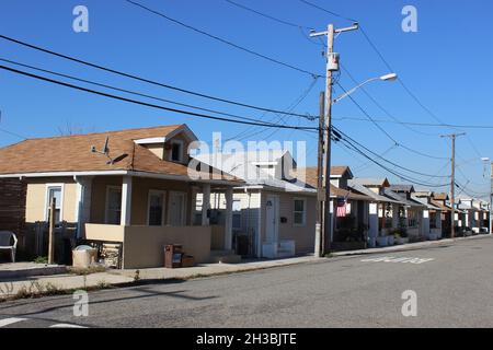 Beach Bungalows, far Rockaway, Queens, New York Foto Stock