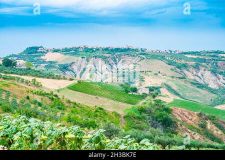 Calanchi, Calanques d'Atri, perla medievale nei pressi di Teramo Abruzzo Italia Foto Stock