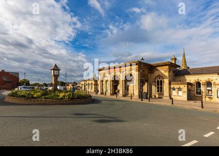 La stazione ferroviaria di Saltburn-by-the-Sea, North Yorkshire, Inghilterra Foto Stock