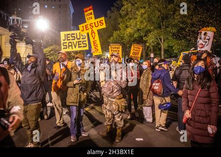 Notte delle elezioni 2020 a Washington DC Foto Stock