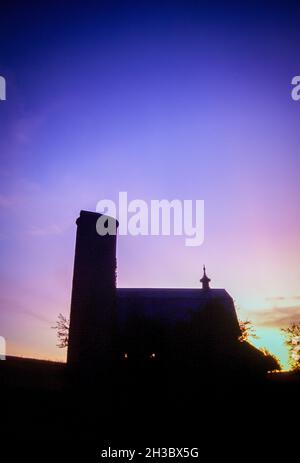 Fattorie e paesaggio in Frederick County Maryland Foto Stock