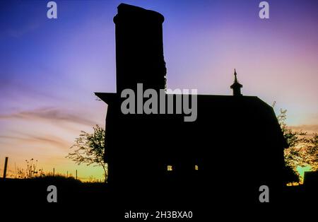 Fattorie e paesaggio in Frederick County Maryland Foto Stock