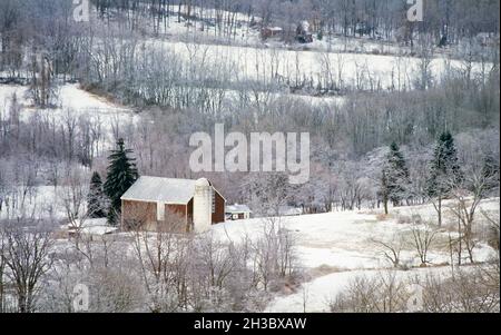 Fattorie e paesaggio in Frederick County Maryland Foto Stock