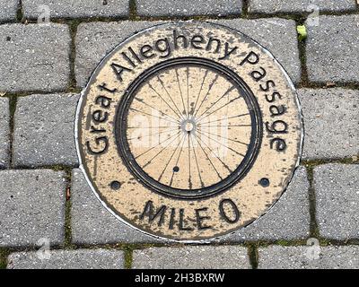 Grande passaggio Allegheny (GAP) pista ciclabile Foto Stock