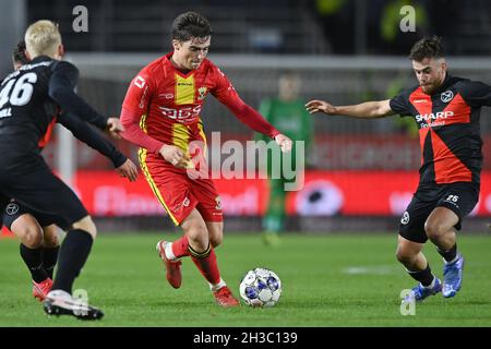 ALMERE, PAESI BASSI - OTTOBRE 27: Iñigo Cordova delle aquile Passi pure durante la partita olandese TOTO KNVB Cup tra Almere City e le aquile Passi pure allo stadio Yanmar il 27 Ottobre 2021 ad Almere, Paesi Bassi (Foto di Patrick Goosen/Orange Pictures) Foto Stock