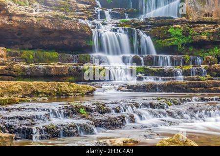 Architettura civile medievale in Cantabria Foto Stock