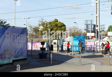 Stazione ferroviaria di Hythe, Colchester, Essex sulla linea Sunshine Coast Foto Stock