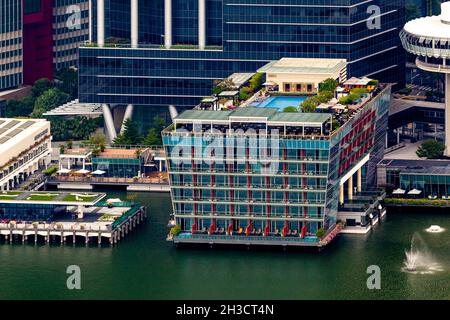 Il Fullerton Bay Hotel, Marina Bay, Singapore. Foto Stock