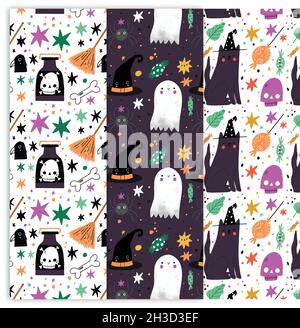 disegno a mano disegno vettoriale illustrazione halloween motivi Illustrazione Vettoriale