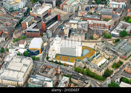 Immagine aerea di Nottingham City, Nottinghamshire Inghilterra UK Foto Stock