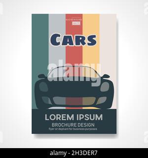 Silhouette sportiva in viaggio su sfondo a righe. Illustrazione del vettore retrospettiva. Modello astratto di design per brochure, volantini, riviste, aziende Illustrazione Vettoriale