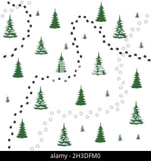 tracce di animali selvatici Illustrazione Vettoriale