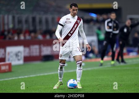 SASA Lukic del Torino FC in azione durante la Serie A match tra AC Milan e Torino FC. Foto Stock